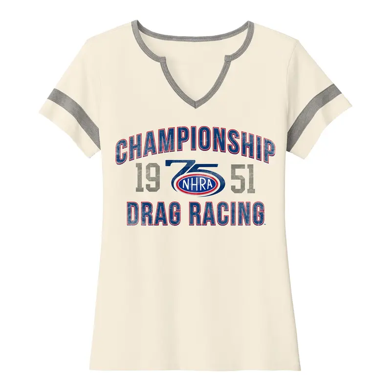 Ladies 75Th Anniversary Collegiate T-Shirt 1