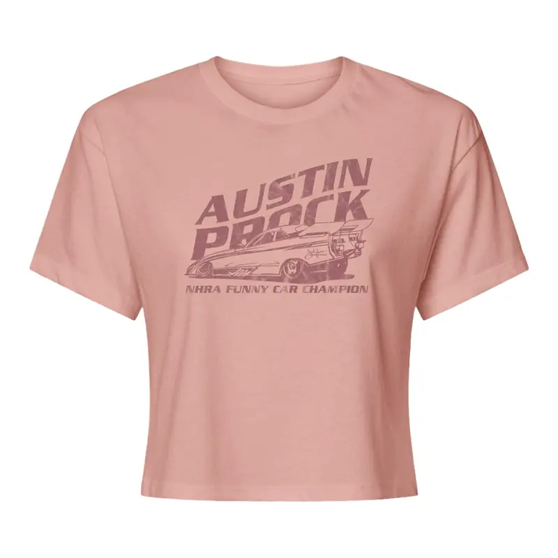 Ladies Austin Prock Funny Car Crop Top 1