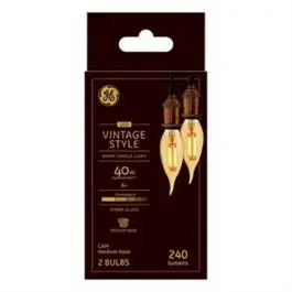 Led Candle Light Bulbs, Amber Warm White, Medium Base, 4-Watts, 240 Lumens, 2-Pk. 1