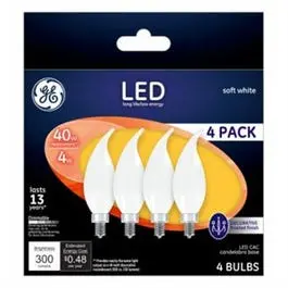 Led Decorative Light Bulb, Frosted, 4-Watts, 4-Pk. 1