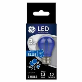 Led Party Light Bulb, A15, Blue, Soft White, 100 Lumens, 3-Watt 1