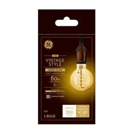 Led Vintage Light Bulb, G25, Warm White, Amber Bulb, 250 Lumens, 5-Watt 1