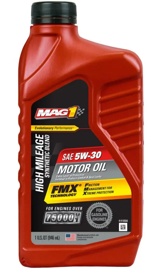 Mag1 Synthetic Blend High Mileage Oil 5W30 Qt 6Ct 1