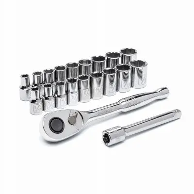 Master Mechanic 20-Pc. Sae/Metric Socket Set 1/4" Drive 1