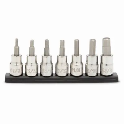 Master Mechanic 7-Pc Sae Hex Bit Set 3/8" Drive 1