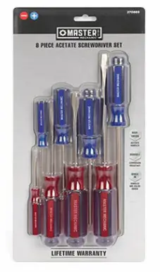 Master Mechanic 8-Pc. Acetate Screwdriver Set 1