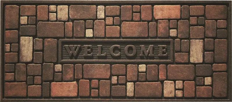 Mat Floor 21X48 Rock Welcome 1