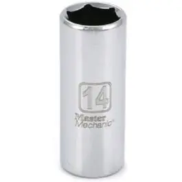 Metric Deep Well Socket, 6-Point, 3/8-Inch Drive, 14Mm 1