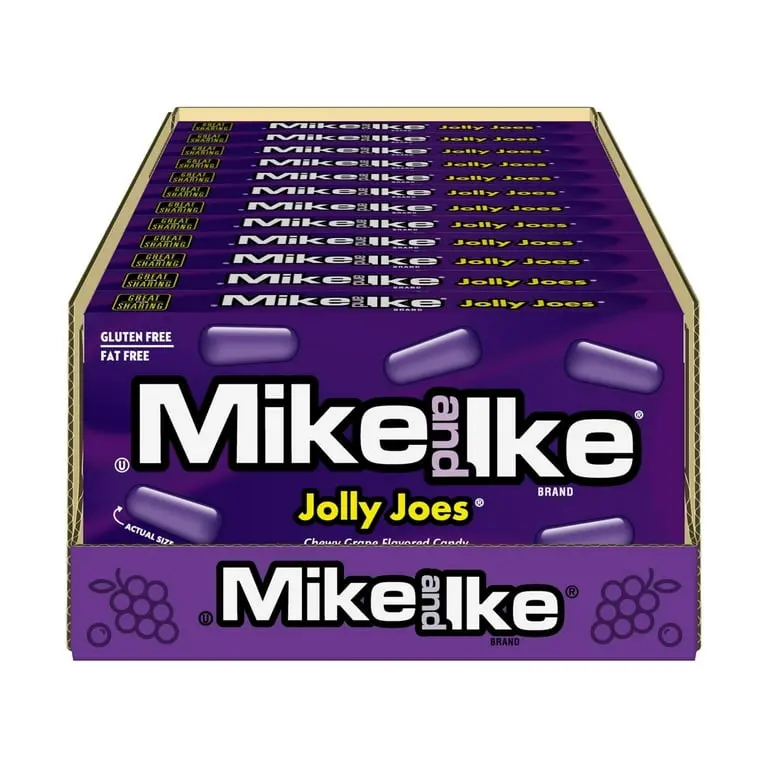 Mike And Ike Jolly Joes Grape Candy, 4.25 Oz Theatre Box (Pack Of 12) 1
