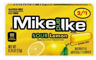 Mike And Ike Sour Lemon Candy Pp $0.50 - 2/$1 1