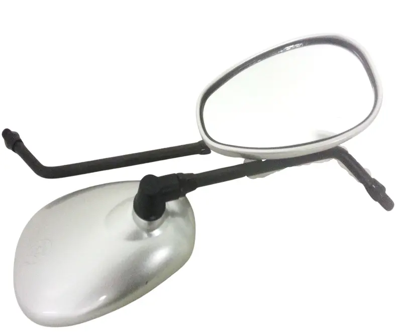 Mir13 Silver Set Of Road Legal Rear View Mirrors For Bashan Bs200s-7, Bs25011-B 1