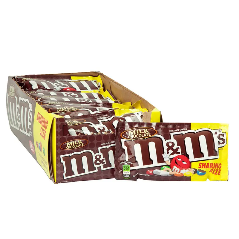 M&M's Minis Mega Tube Chocolate Candy 24 Pack Box 1