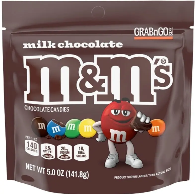 M&M's Plain Chocolate Candies 5 Oz 1