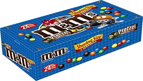 M&M's Pretzel Chocolate Candy Sharing Size 2.83-Ounce Pouch 24-Count 1