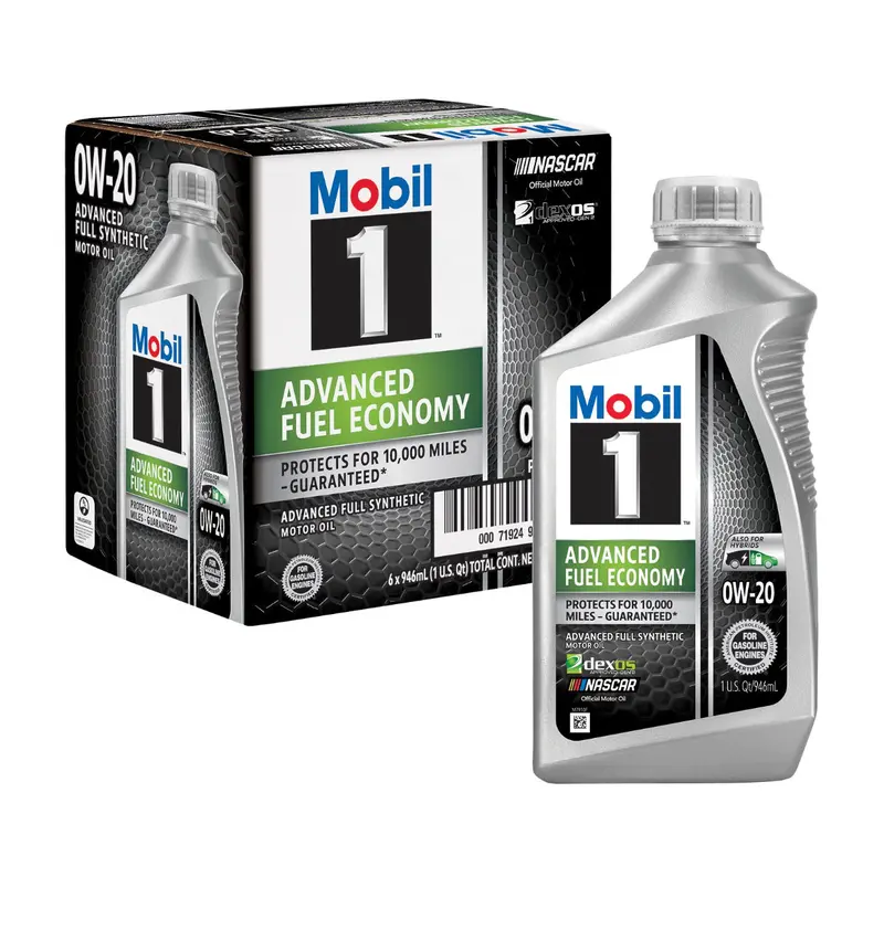 Mobil 1 Advanced Economy Protects For 10.000 Miles 0W-20 1Qt (6 Pack) 1
