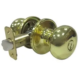 Mushroom Entry Knob Sets, Polished Brass 1