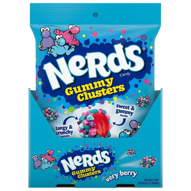Nerds Very Berry Gummy Clusters 5 Ounce Peg (Pack Of 12) 1