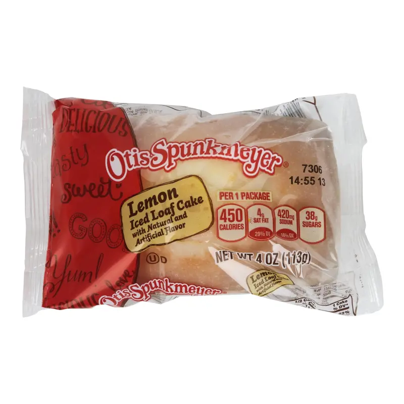 Otis Spunkmeyer Iced Lemon Loaf Cake Individually Wrapped 4 Oz 1
