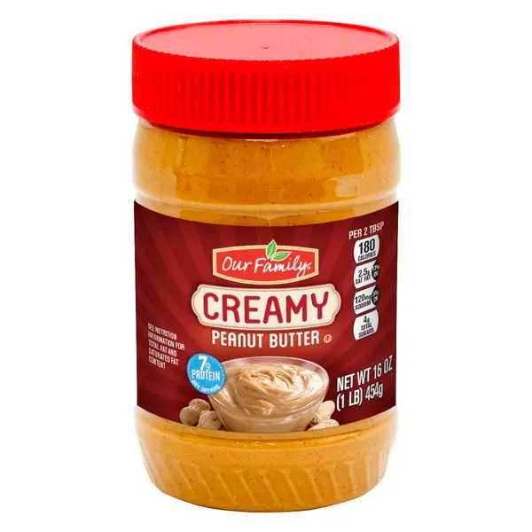 Our Family Peanut Butter Creamy Jar 16 Oz 1