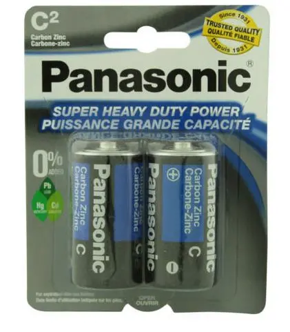Panasonic Heavy Duty C Batteries 2Ct 1
