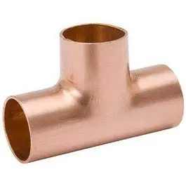 Pipe Fittings, Wrot Copper Tee, 1-1/4-In. 1