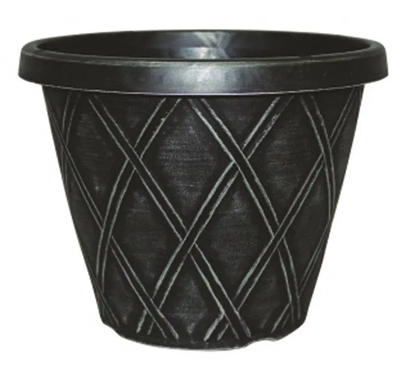 Planter 13In Round Silvr Brush 1