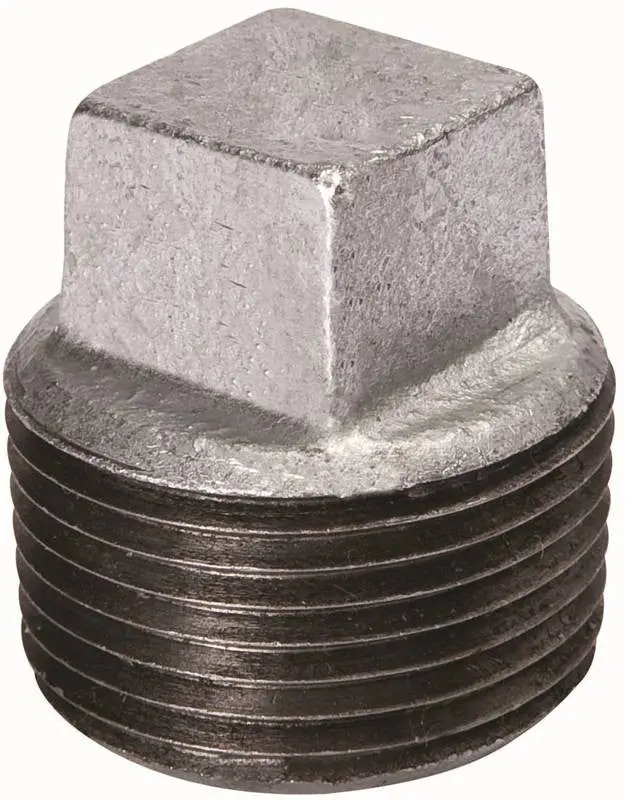 Plug Sq Head Galv Malleable 4 1