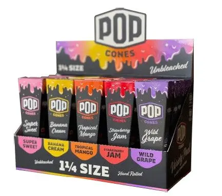 Pop Cones Unbleach 1-1/ 4 Variety Packs 150Ct 1