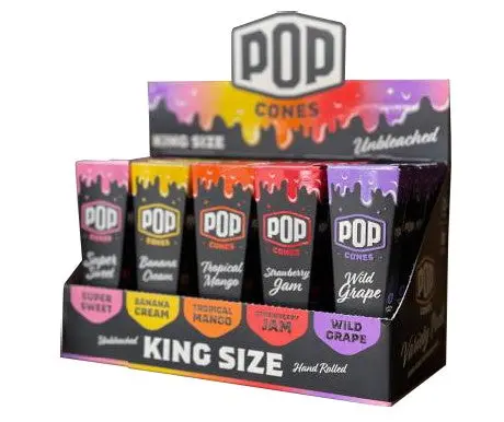 Pop Cones Unbleach King Size Variety Packs 75Ct 1
