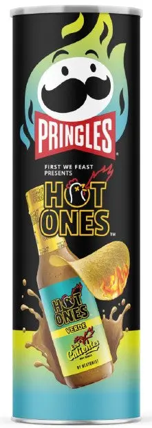 Pringles Potato Chips Hot Ones Verdes 5.5 Oz 1