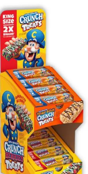 Quaker Cap'n Crunch Treat Bar Shipper Cans 24Ct 1