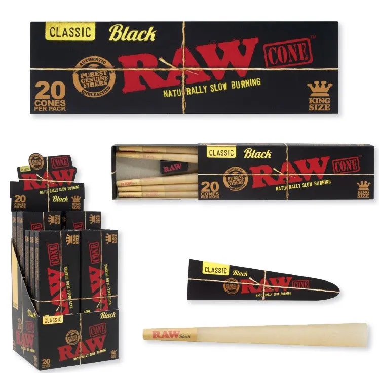 Raw Cones Blackking (Pack Of 240) 1