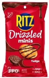 Ritz Mini Fudge Drizzled Crackers 4 Oz 1
