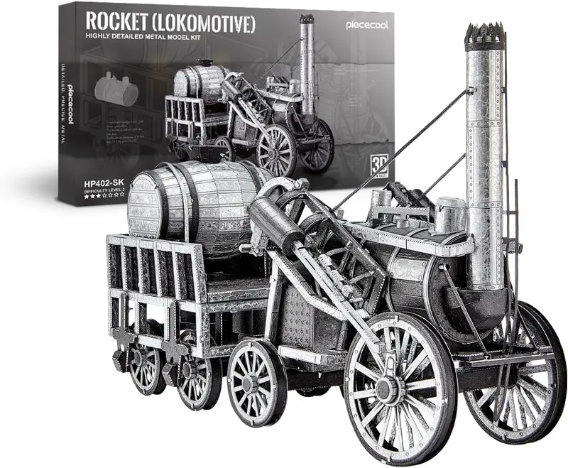 Rocket Locomotive 3D Metal Model 1