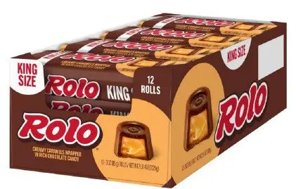 Rolo King Size Caramel Chocolate Candy 2.9 Oz 12Ct 1
