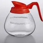 Rooted Grounds Flavored Coffee Glass Pot With Red Handle 1