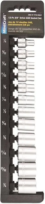 Socket Set Sae 3-8Dr 12Pc 1