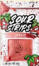 Sour Strips Strawberry Candy 3.4 Oz 1
