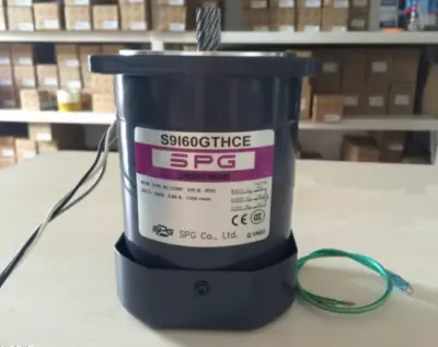 Spg Induction Motor S9i60gthce-60 W,3 Phase,220V,Lead Wire ,50/60Hz,1500Rpm,Pinion Shaft. 1