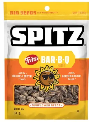 Spitz Bbq Sunflower Seeds 6 Oz Pack Of 9 1