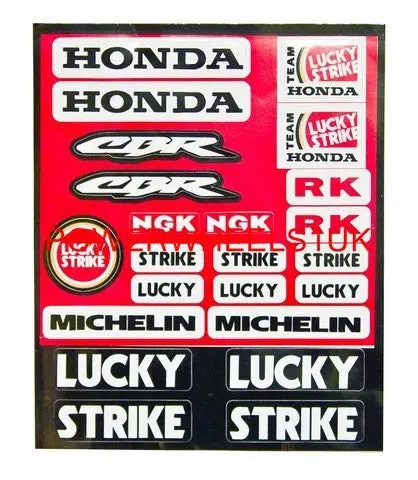 St024 Sticker Kit Honda Lucky Strike For Mini Moto / Minimoto 1