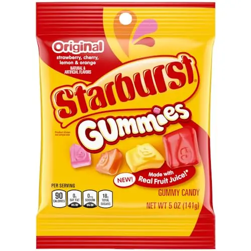 Starburst Gummies Original Gummy Candy, 5 Oz Bag (Pack Of 12) 1