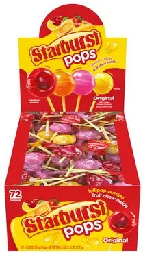 Starburst Pops .85 Boxes 72Ct 1