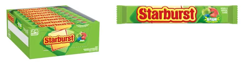 Starburst Sour Fruit Chews Candy - 2.07 Oz 1