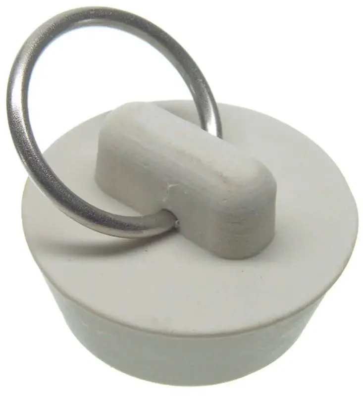 Stopper Drain Rubber 1In White 1