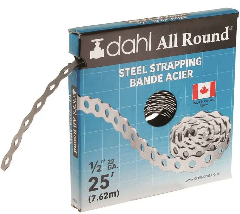 Strap Stl 22Ga 1-2Inx25ft 1