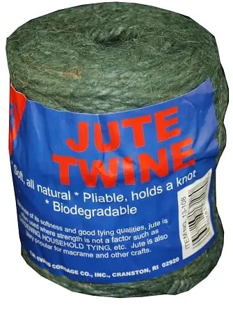 T.W . Evans Cordage 3 Ply 28# Green Jute 243' Tube 1