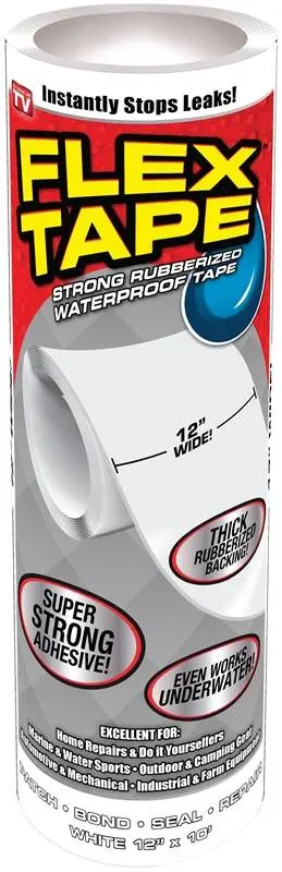 Tape Flex White 12In X 10Ft 1