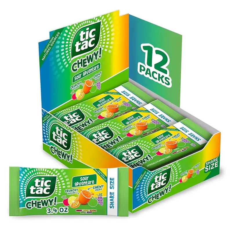 Tic Tac Chewy King Size Sour Fruit Boxes 12Ct 1
