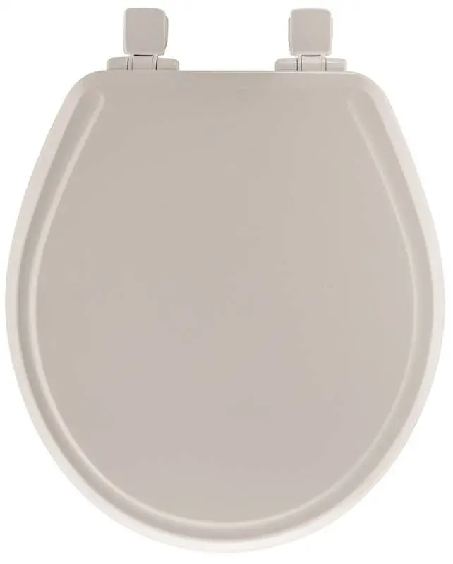 Toilet Seat Rnd Wood White 1